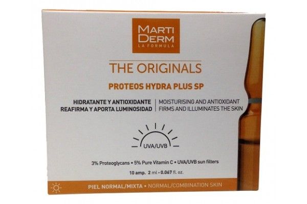 MARTIDERM THE ORIGINALS PROTEOS HYDRA PLUS SP FPS 10 AMPOLLAS