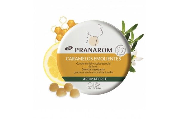 PRANAROM AROMAFORCE CARAMELOS BIO EMOLIENTES MIEL Y LIMÓN