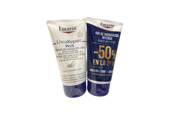 EUCERIN UREA REPAIR PLUS CREMA DE MANOS 5% UREA PACK 2U
