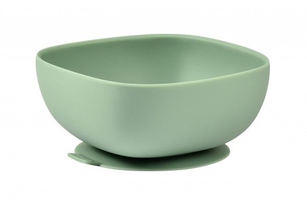 BEABA BOL SILICONA CON VENTOSA VERDE