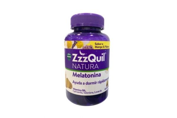 ZZZQUIL NATURA MELATONINA SABOR PLÁTANO MANGO 60 GOMINOLAS