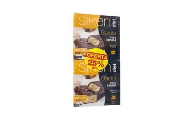 SIKEN DIET DUPLO BARRITA COCO BANANA 2ª UNIDAD 30%