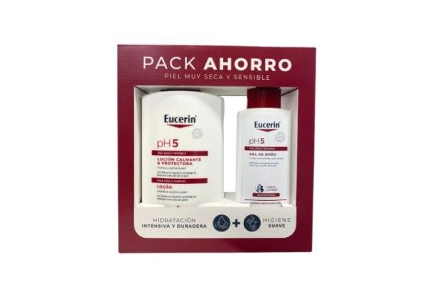EUCERIN PH5 PACK AHORRO LOCIÓN 1000 ML + GEL DE BAÑO 200 ML