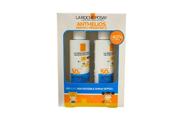 ANTHELIOS DUPLO SPRAY INVISIBLE PEDIATRICO SPF50+ 200 ML 50% DTO 2ª UNIDAD