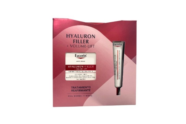 EUCERIN HYALURON-FILLER + VOLUME-LIFT COFRE CREMA DIA SPF 1PIEL NORMAL-MIXTA + CONTORNO DE OJOS
