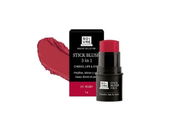SOIVRE STICK BLUSH 3 EN 1 RUBY 4G